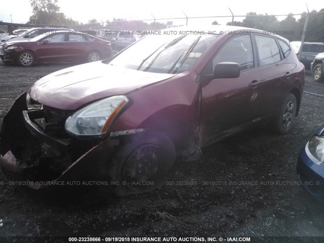JN8AS58V99W172232 - 2009 NISSAN ROGUE S/SL RED photo 2