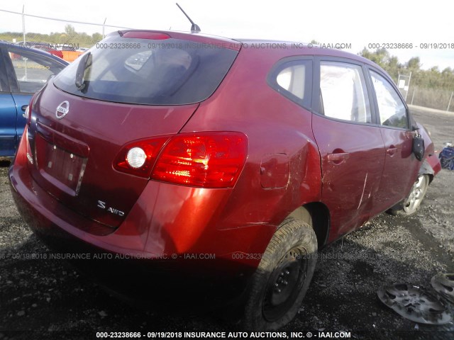 JN8AS58V99W172232 - 2009 NISSAN ROGUE S/SL RED photo 4