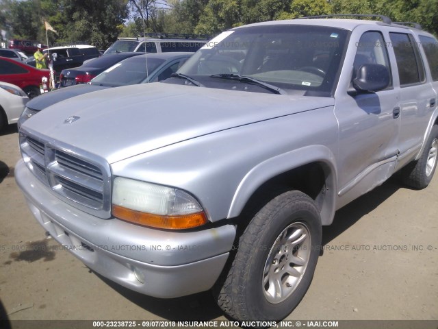 1D4HS48N53F539738 - 2003 DODGE DURANGO SLT SILVER photo 2