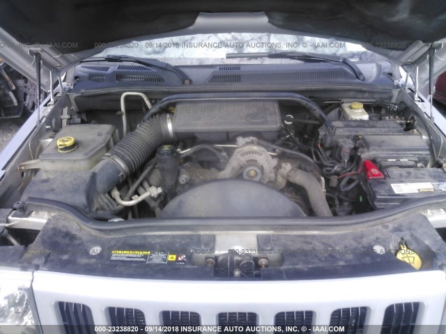 1J8HG48K77C650098 - 2007 JEEP COMMANDER SILVER photo 10