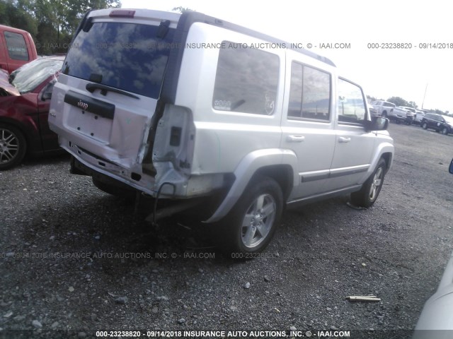 1J8HG48K77C650098 - 2007 JEEP COMMANDER SILVER photo 4