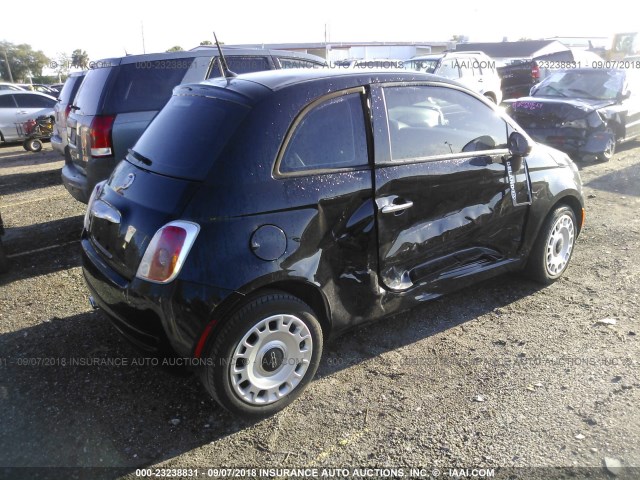 3C3CFFAR9FT501917 - 2015 FIAT 500 POP BLACK photo 4