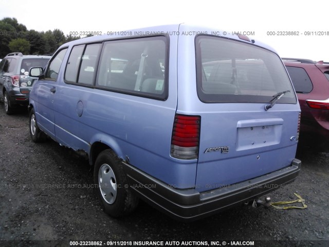 1FMDA31U3VZC14707 - 1997 FORD AEROSTAR BLUE photo 3