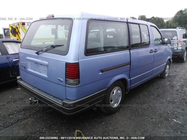 1FMDA31U3VZC14707 - 1997 FORD AEROSTAR BLUE photo 4