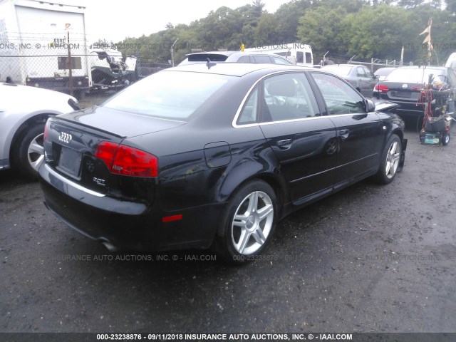 WAUDF78E38A098548 - 2008 AUDI A4 2.0T QUATTRO BLACK photo 4