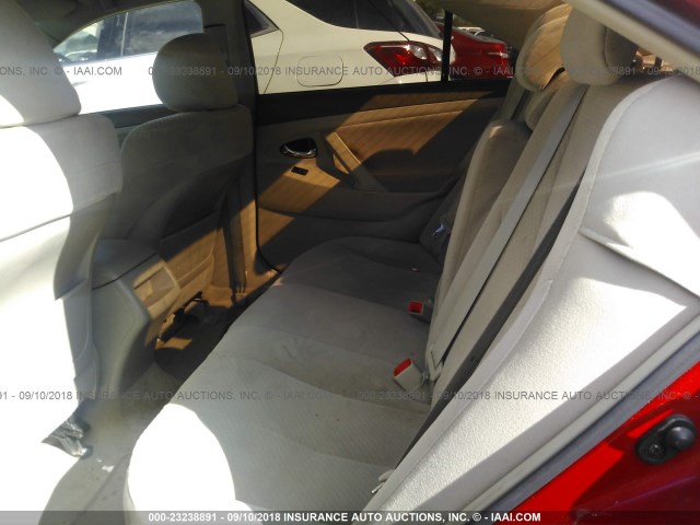 4T1BE46K07U071711 - 2007 TOYOTA CAMRY NEW GENERAT CE/LE/XLE/SE RED photo 8