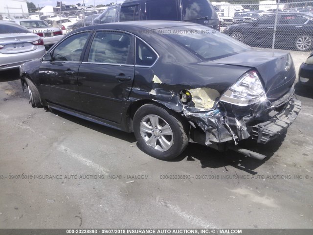 2G1WA5E3XE1162701 - 2014 CHEVROLET IMPALA LIMITED LS GRAY photo 3