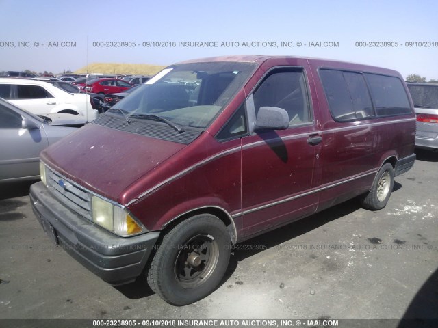 1FMDA31U1VZC16309 - 1997 FORD AEROSTAR RED photo 2