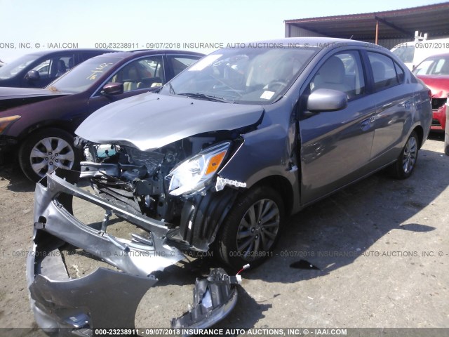 ML32F3FJ5JHF07087 - 2018 MITSUBISHI MIRAGE G4 ES Gris foto 2