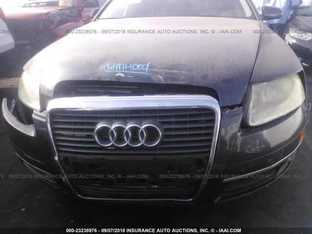 WAUAH74F56N147413 - 2006 AUDI A6 3.2 GRAY photo 10