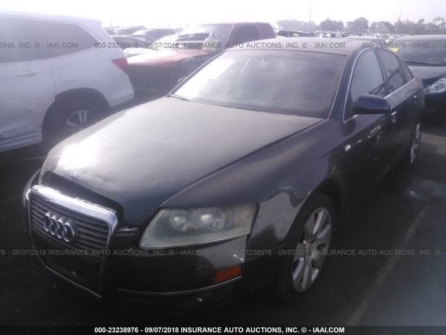 WAUAH74F56N147413 - 2006 AUDI A6 3.2 GRAY photo 2