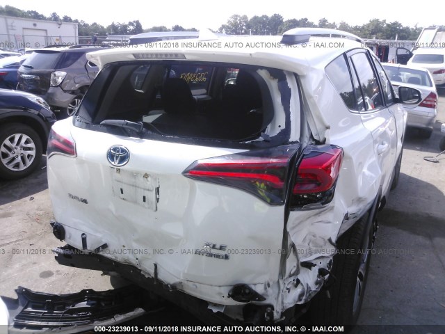 JTMRJREV4GD020543 - 2016 TOYOTA RAV4 HV XLE WHITE photo 6