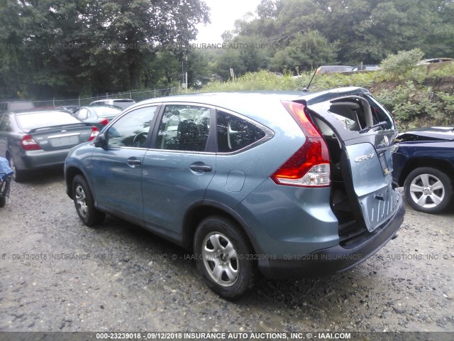 5J6RM4H32DL055095 - 2013 HONDA CR-V LX BLUE photo 3