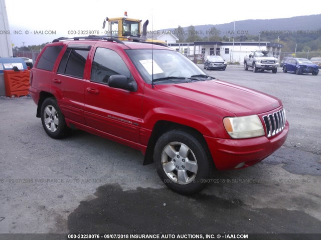 1J4GW58N21C598435 - 2001 JEEP GRAND CHEROKEE LIMITED RED photo 1