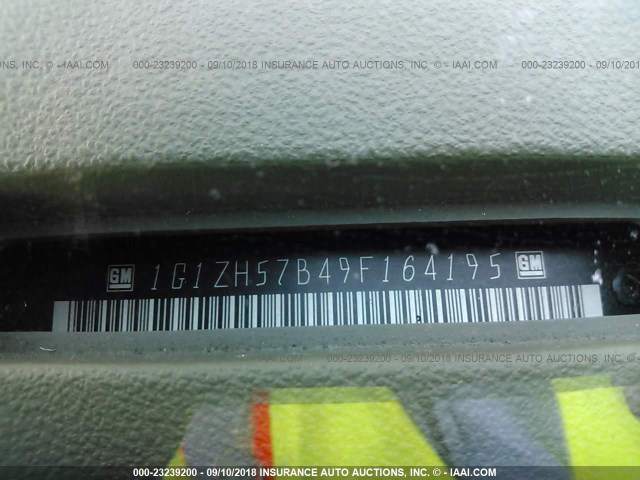 1G1ZH57B49F164195 - 2009 CHEVROLET MALIBU 1LT 灰色 照片 9