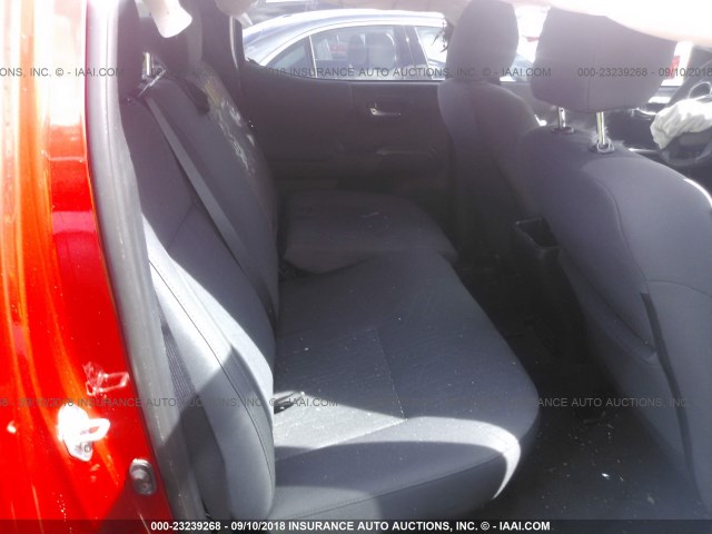5TFAZ5CN6JX057908 - 2018 TOYOTA TACOMA DBL CAB/SR5/TRD SPORT/OR RED photo 8