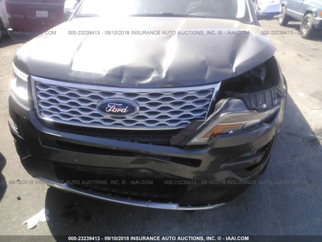 1FM5K8HT0GGB84379 - 2016 FORD EXPLORER PLATINUM GRAY photo 6