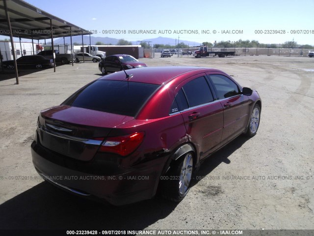 1C3CCBBG8CN228432 - 2012 CHRYSLER 200 TOURING RED photo 4