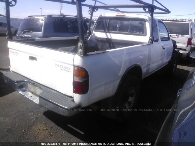 4TASM92N2YZ676530 - 2000 TOYOTA TACOMA XTRACAB PRERUNNER WHITE photo 4