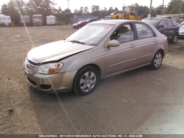 KNAFE121775394940 - 2007 KIA SPECTRA EX/LX TAN photo 2