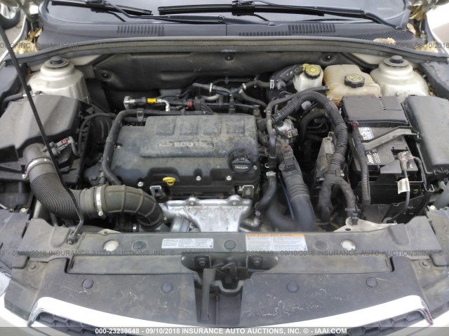 1G1PC5SBXE7271723 - 2014 CHEVROLET CRUZE LT TAN photo 10
