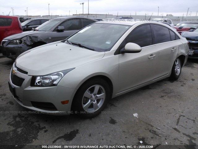 1G1PC5SBXE7271723 - 2014 CHEVROLET CRUZE LT TAN photo 2
