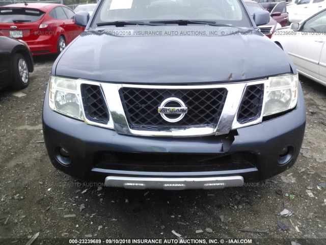 5N1BR18A18C627717 - 2008 NISSAN PATHFINDER LE/SE BLUE photo 6