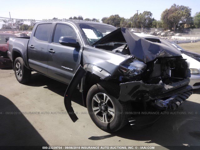 5TFCZ5AN9HX104208 - 2017 TOYOTA TACOMA DBL CAB/SR/TRDSPT/OR/PRO ნაცრისფერი ფოტო 1