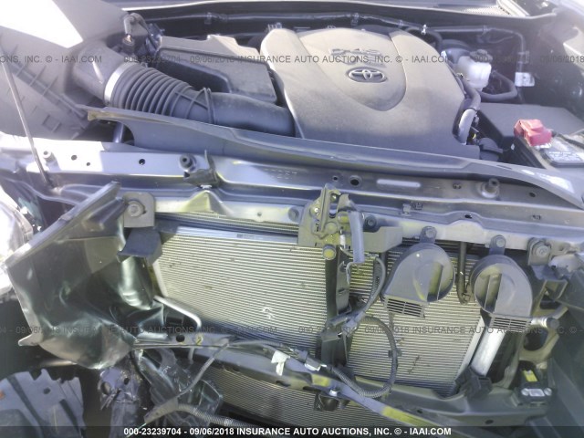 5TFCZ5AN9HX104208 - 2017 TOYOTA TACOMA DBL CAB/SR/TRDSPT/OR/PRO ნაცრისფერი ფოტო 10