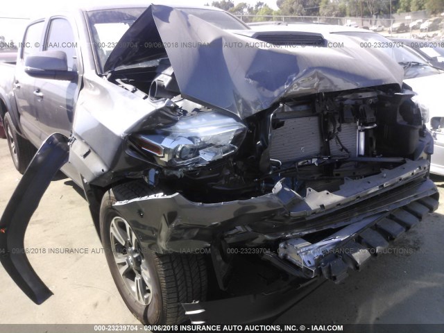 5TFCZ5AN9HX104208 - 2017 TOYOTA TACOMA DBL CAB/SR/TRDSPT/OR/PRO ნაცრისფერი ფოტო 6