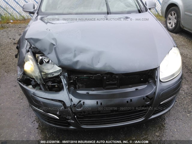 3VWRZ71K88M136288 - 2008 VOLKSWAGEN JETTA SE/SEL GRAY photo 6