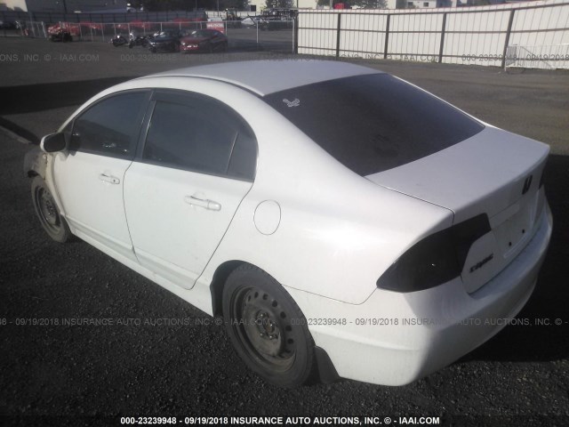 1HGFA16547L081319 - 2007 HONDA CIVIC LX WHITE photo 3