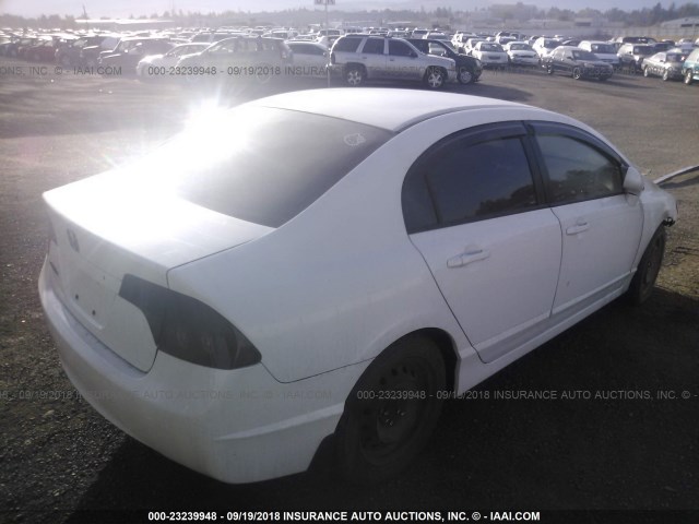 1HGFA16547L081319 - 2007 HONDA CIVIC LX WHITE photo 4