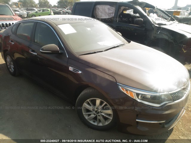 5XXGT4L38JG227732 - 2018 KIA OPTIMA LX/S BURGUNDY photo 1