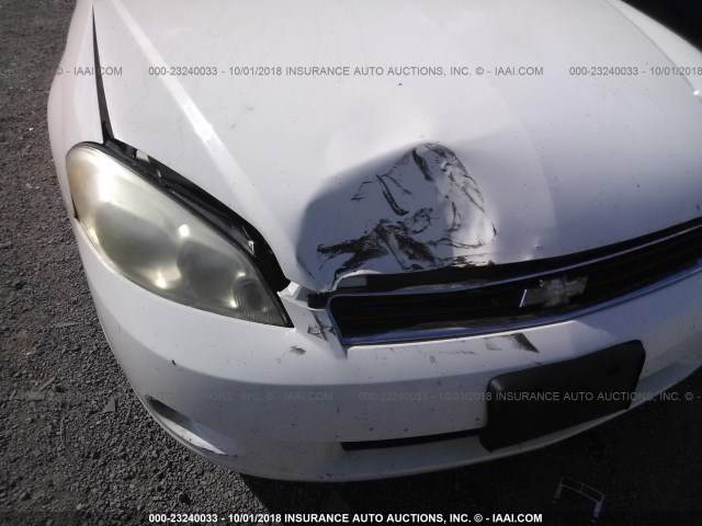 2G1WK151X69199917 - 2006 CHEVROLET MONTE CARLO LT WHITE photo 6