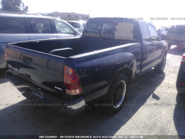 5TETX22N65Z015204 - 2005 TOYOTA TACOMA ACCESS CAB BLUE photo 4