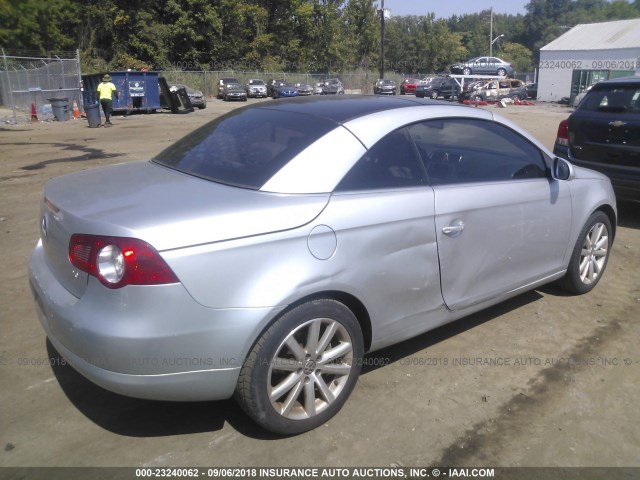 WVWFA71FX7V044099 - 2007 VOLKSWAGEN EOS 2.0T LUXURY SILVER photo 4