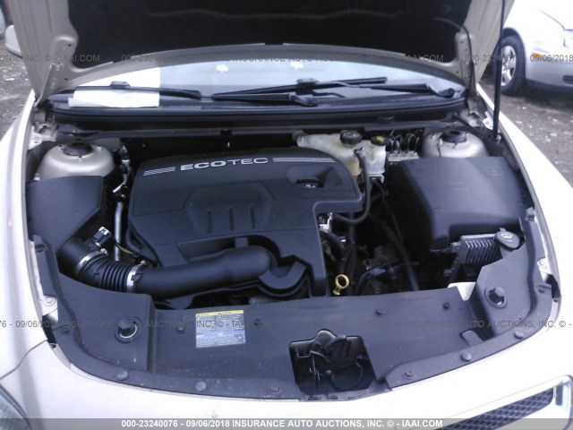 1G1ZC5EBXAF125441 - 2010 CHEVROLET MALIBU 1LT GOLD photo 10