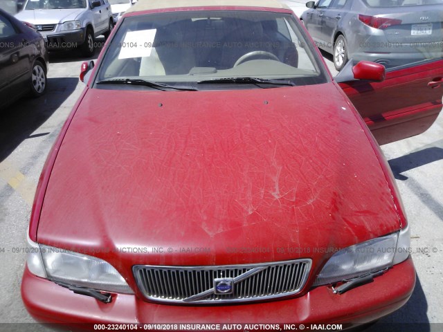 YV1NC53D61J024267 - 2001 VOLVO C70 TURBO RED photo 10