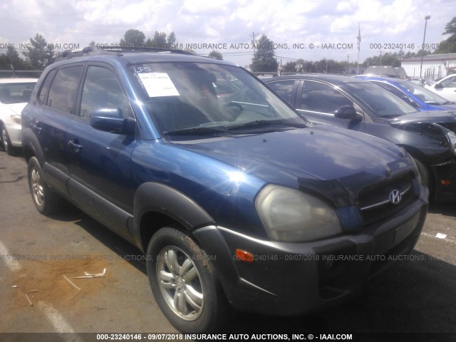 KM8JN72D76U454029 - 2006 HYUNDAI TUCSON GLS/LIMITED BLUE photo 1