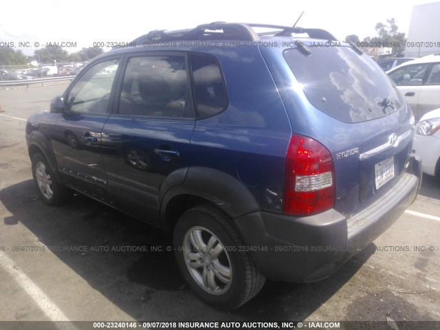 KM8JN72D76U454029 - 2006 HYUNDAI TUCSON GLS/LIMITED BLUE photo 3