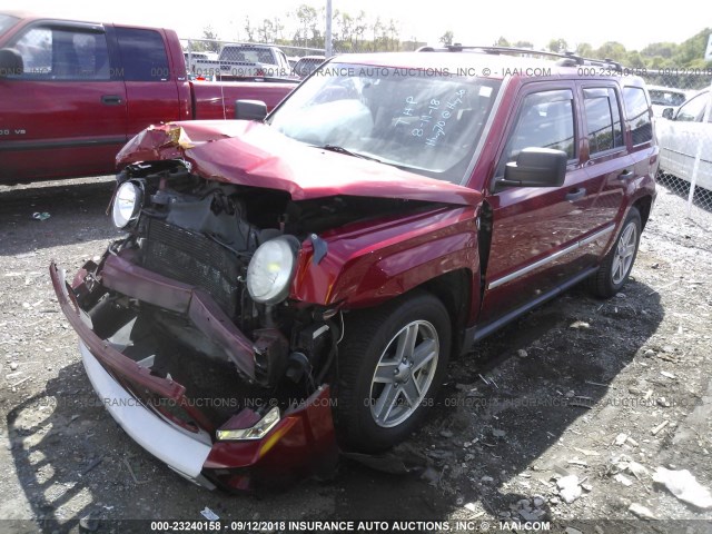 1J8FF48W58D693816 - 2008 JEEP PATRIOT LIMITED MAROON photo 2