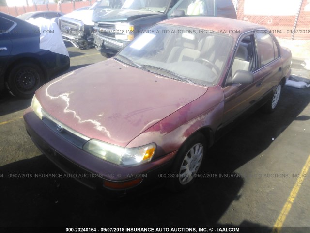 JT2AE09E3P0023702 - 1993 TOYOTA COROLLA LE/DX წითელი ფოტო 2