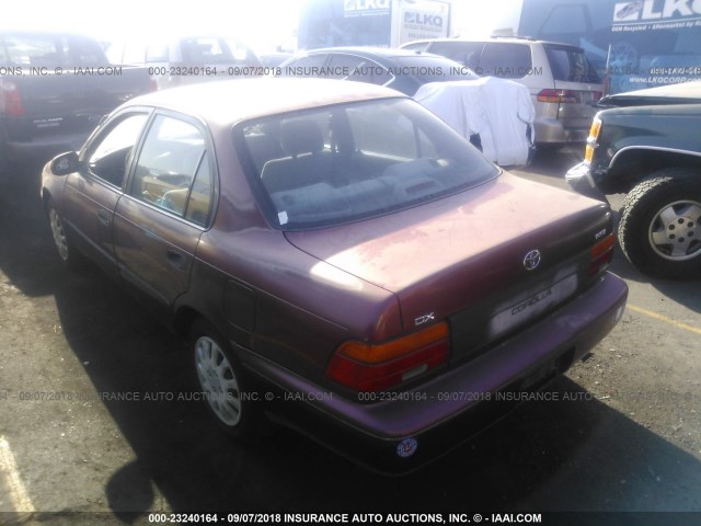 JT2AE09E3P0023702 - 1993 TOYOTA COROLLA LE/DX წითელი ფოტო 3