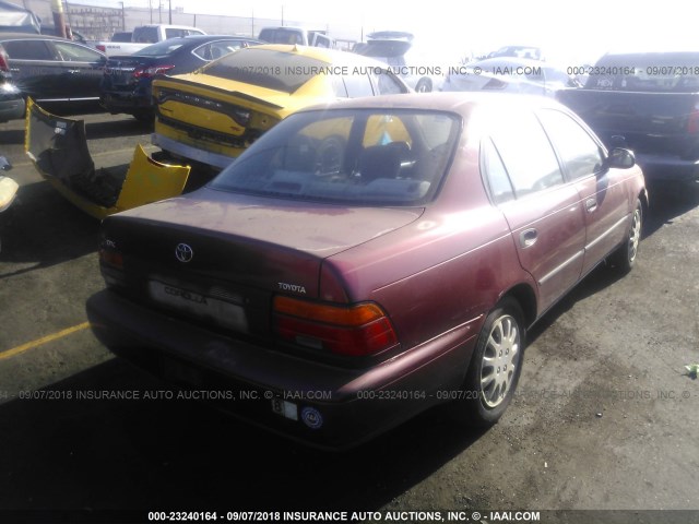 JT2AE09E3P0023702 - 1993 TOYOTA COROLLA LE/DX წითელი ფოტო 4