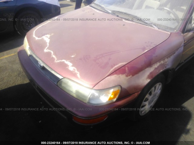 JT2AE09E3P0023702 - 1993 TOYOTA COROLLA LE/DX წითელი ფოტო 6