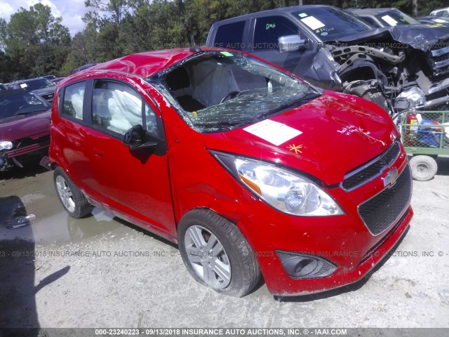 KL8CB6S99EC436317 - 2014 CHEVROLET SPARK LS RED photo 1