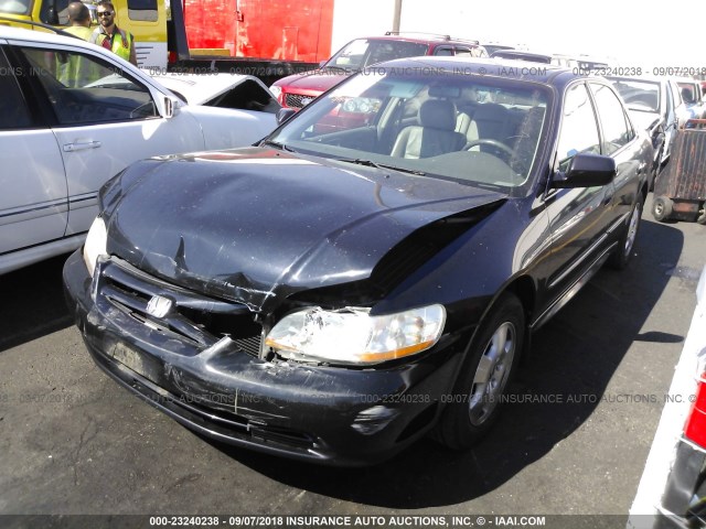 1HGCG16501A084903 - 2001 HONDA ACCORD EX BLACK photo 2