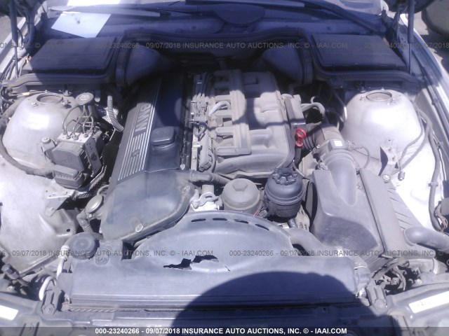 WBADT43423G035274 - 2003 BMW 525 I AUTOMATIC GRAY photo 10