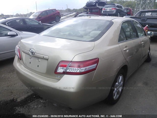 4T1BF3EK7BU670395 - 2011 TOYOTA CAMRY SE/LE/XLE ოქროსფერი ფოტო 4